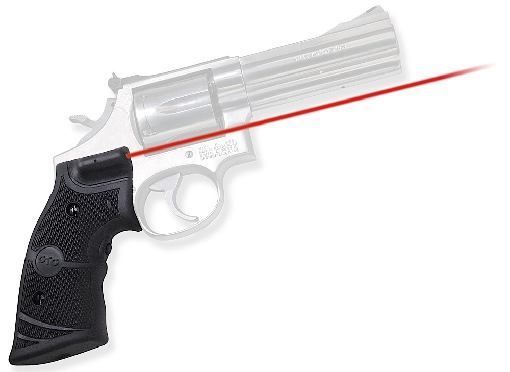 Crimson Trace 011280 LG-307 Lasergrips Black Red Laser Smith & Wesson K&L - Crimson Trace Corporation - 0.50" AT 50 FT