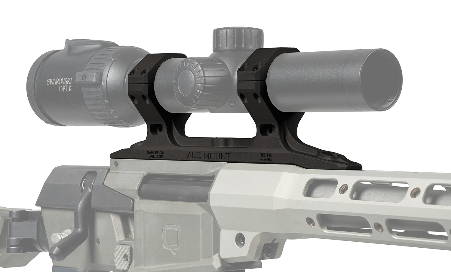 Q 100-322 AUS MOUNT 34MM DIA DIRECT THE FIX BLK