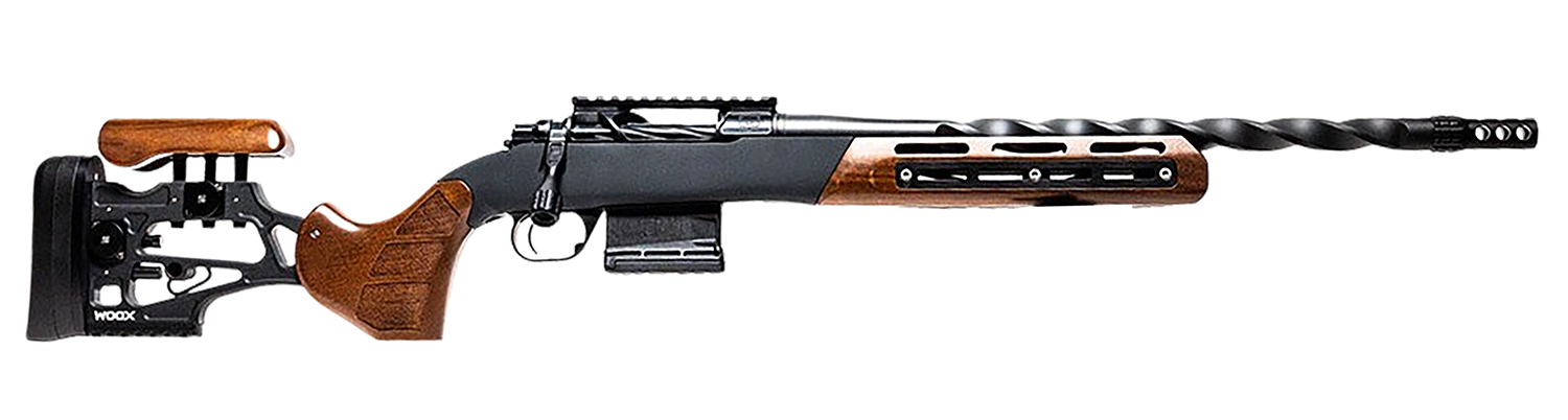 Iota Outdoors RF030L472210F99 Venatic Max 25 Creedmoor 5+1 22" Nano Flat Black Fluted Threaded Barrel, Black DLC Aluminum Receiver w/Picatinny Rail, Woox Furiosa Aluminum/Wood Stock, Right Hand