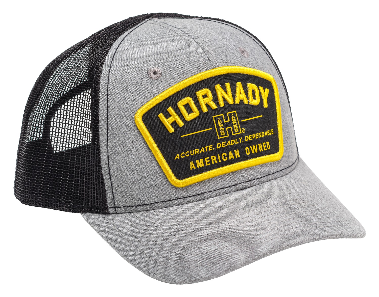 HORN 99236 HORNADY GRY & BLK MESH HAT - Horn Hunter - STRUCTURED