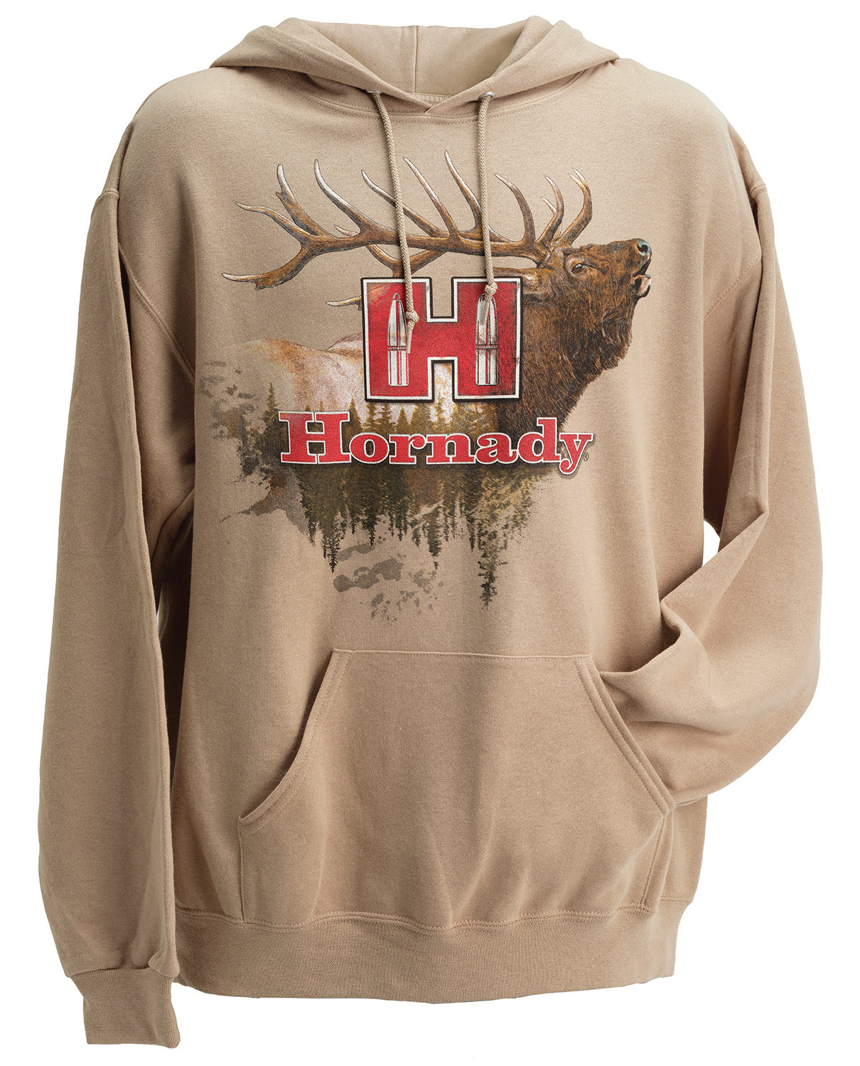 Hornady 99612M Elk Medium Tan/Khaki Hoodie - Horn Hunter - HOODIE
