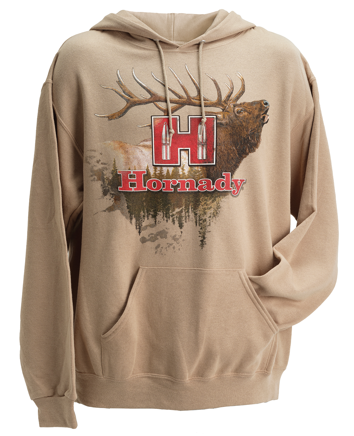 Hornady 99612L Elk Large Tan/Khaki Hoodie
