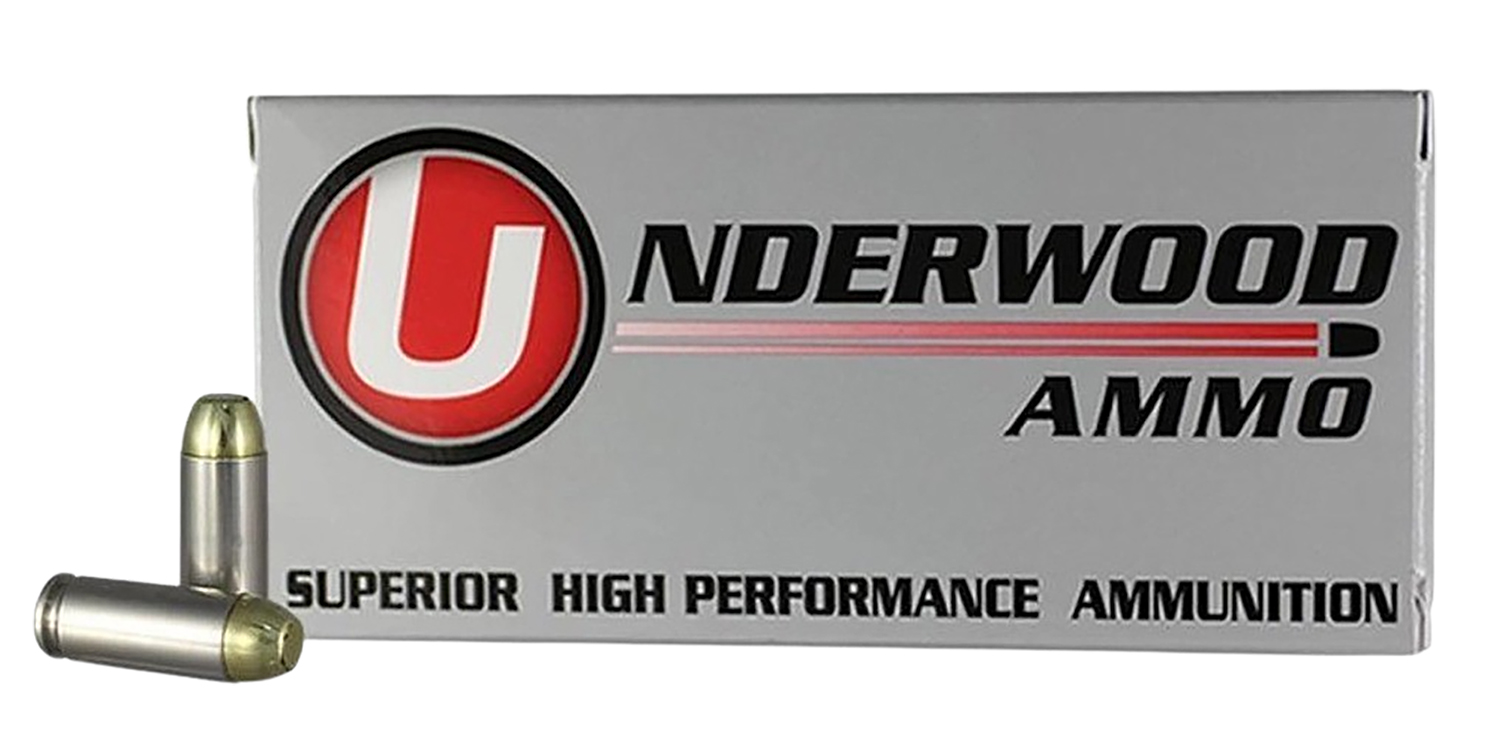Underwood 10mm 180gr FMJ Nickel Plated Brass Ammo 50 Rounds