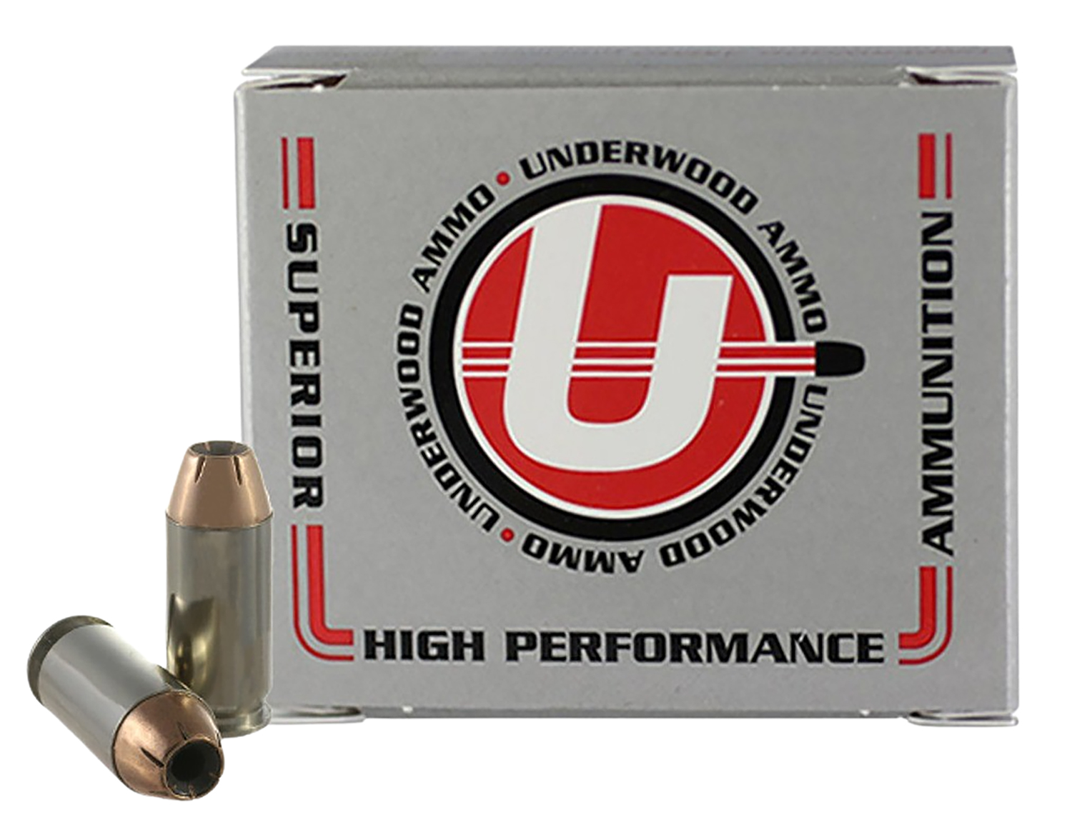 Underwood 627 .460 Rowland 185GR JHP Nickel Brass 20 Rounds - Underwood Ammo - JACKETED HOLLOW POINT