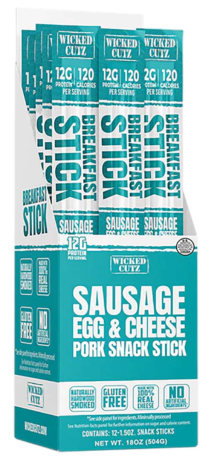 Wicked Cutz WCBR12SEC Sausage Egg & Cheese Breakfast Sticks 12 Pack