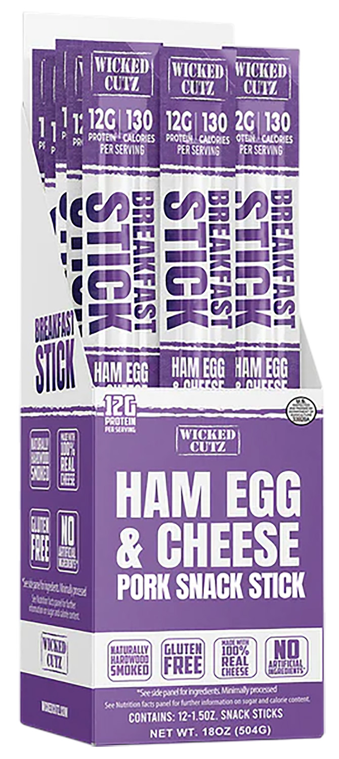 Wicked Cutz WCBR12HEC Ham Egg & Cheese Breakfast Sticks 12 Pack