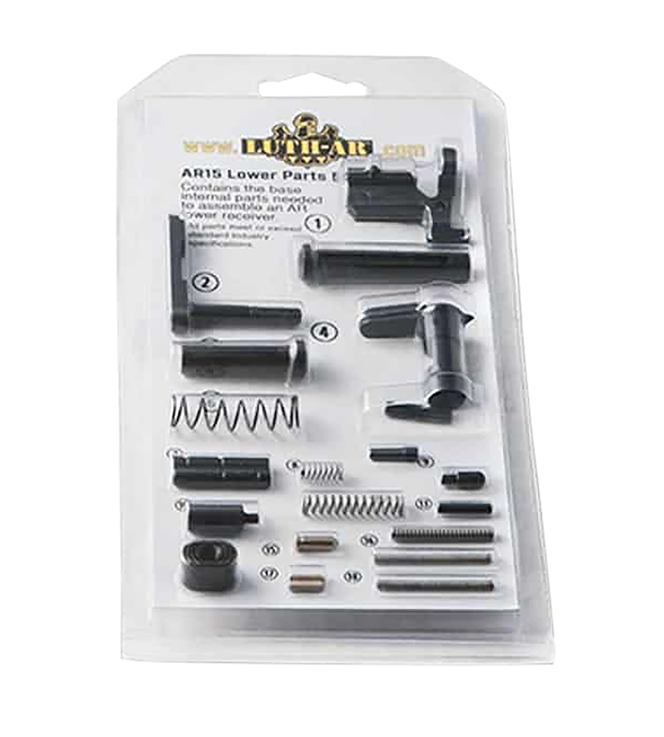 Luth-AR Builder Lower Parts Kit, Black, 308 AR Platform Rifle, LRPK-BLDR-308