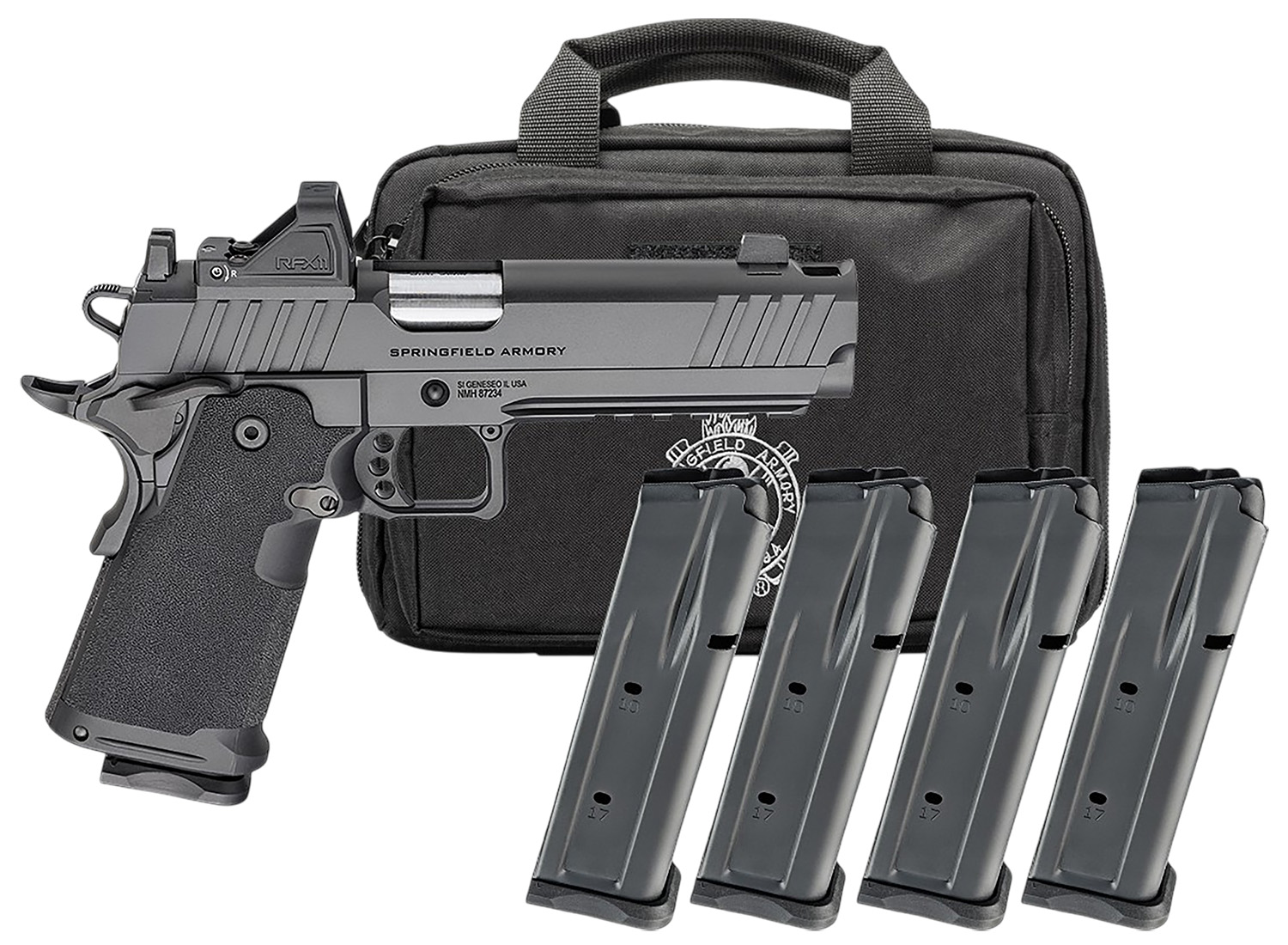 Springfield Gear Pac DS Prodigy AOS Handgun 9mm Luger 17(3)&20(1)rd Magazines 5 Barrel Green Dot & Bag - Springfield Armory - 9mm Luger (9x19 Parabellum)