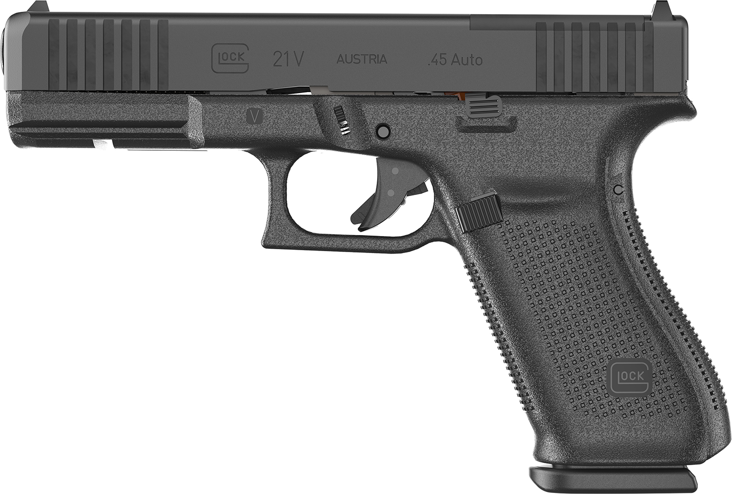 Glock UV2150203MOS G21 V MOS 45 ACP 4.61" Gas Nitride Semi-Auto Pistol - Glock - .45 ACP/Auto