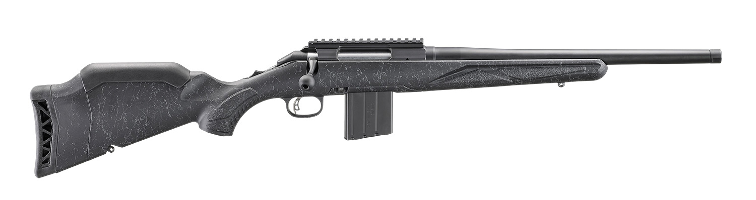 Ruger 56904 American II Patrol 6mm ARC 10+1 16.10" Graphite Black Cerakote Threaded Bull Barrel & Alloy Steel Receiver w/Picatinny Rail, Black Splatter Adj LOP Synthetic Stock