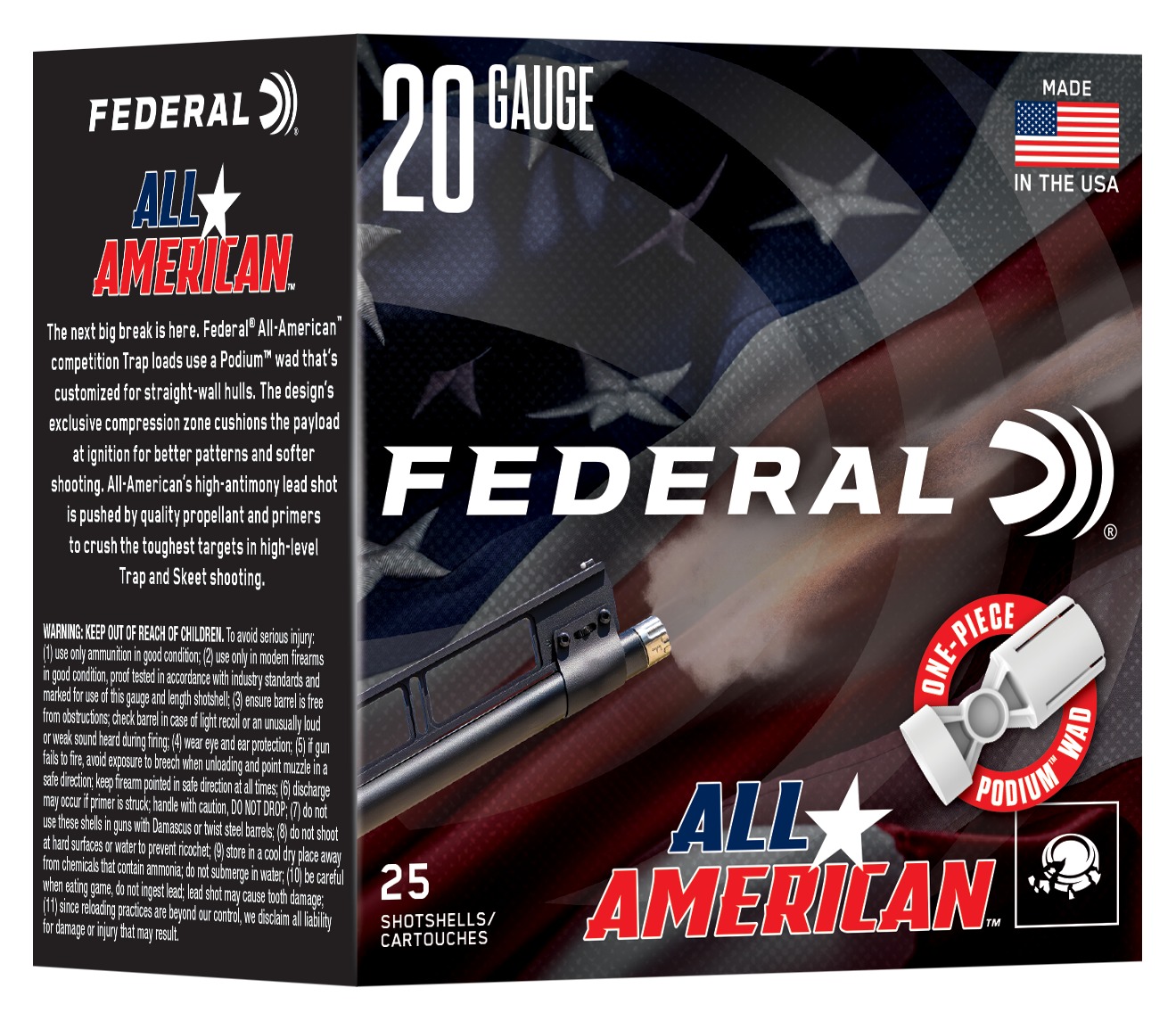 Federal FAA20 7.5 20 Gauge 20GA 2-3/4" 7/8oz #7.5