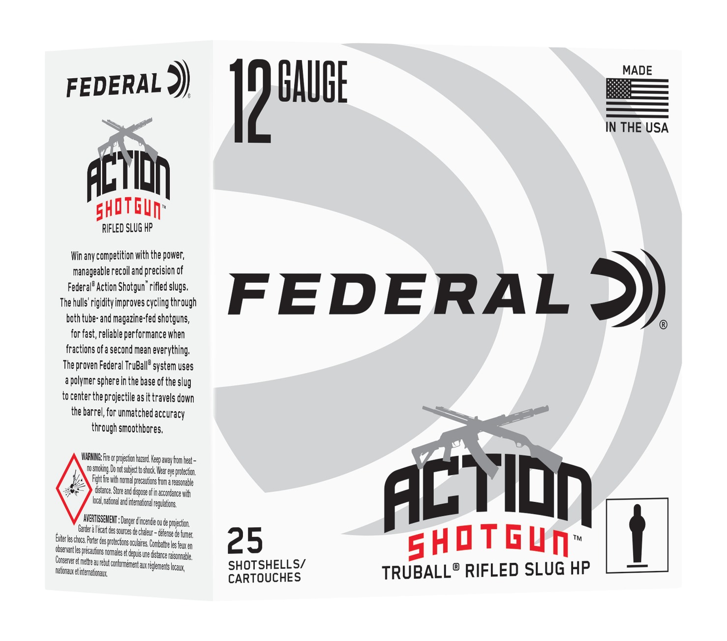 Federal AS12H LRS 12 Gauge TruBall Slug 12GA 2-3/4"