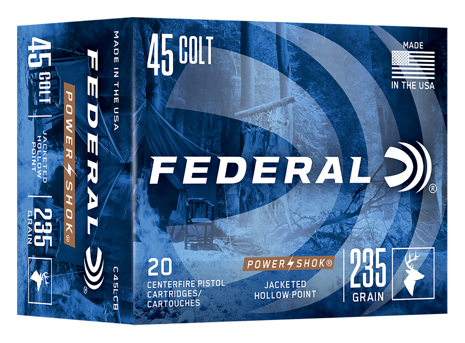 Federal 45 COLT 235GR POWER-SHOK JHP 20 C45LCB