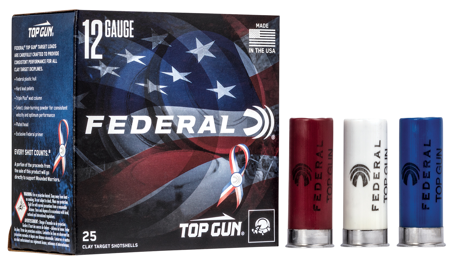 Federal TGL12US 8USA 12 Gauge USA 250th 12GA 2-3/4" 1-1/8OZ #8