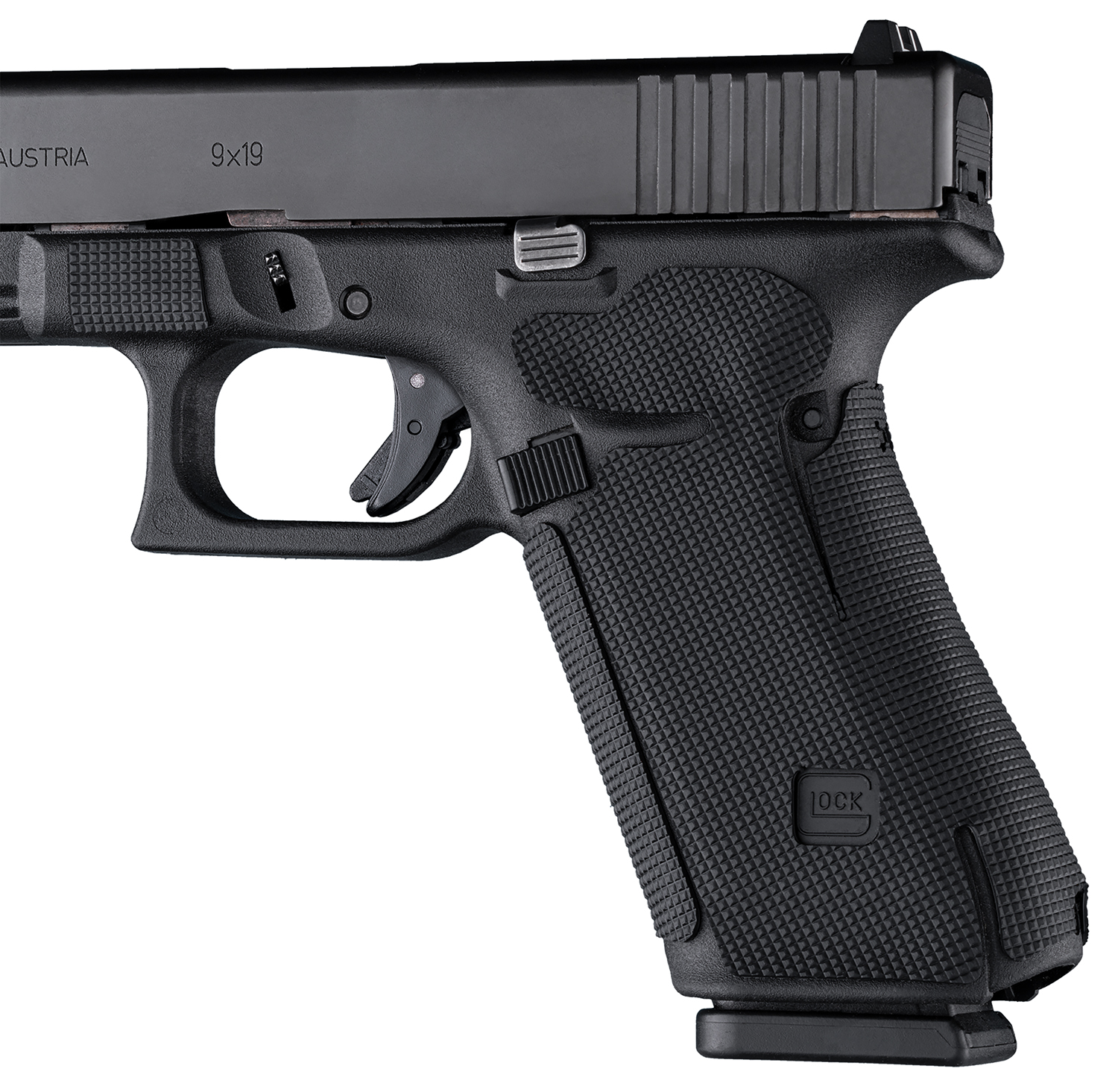 Hogue 17178 Glock 17 17MOS 34MOS 45 45MOS 19X - Wrapter Rubber Adhesive Grip - Block Texture - Black - Small Frame Full Size Generation 5 Small Backstrap - Hogue - WRAPTER