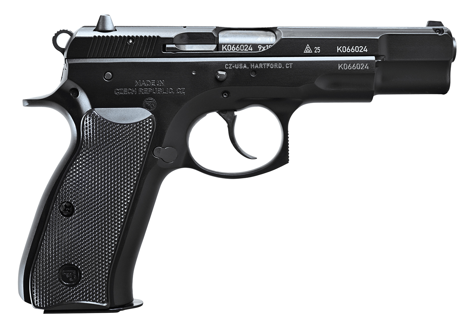 CZ 75 B Anniversary Elite Handgun 9mm Luger 16rd Magazines(2) 4.6 Barrel Steel Frame Manual Safety - CZ-USA - 9mm