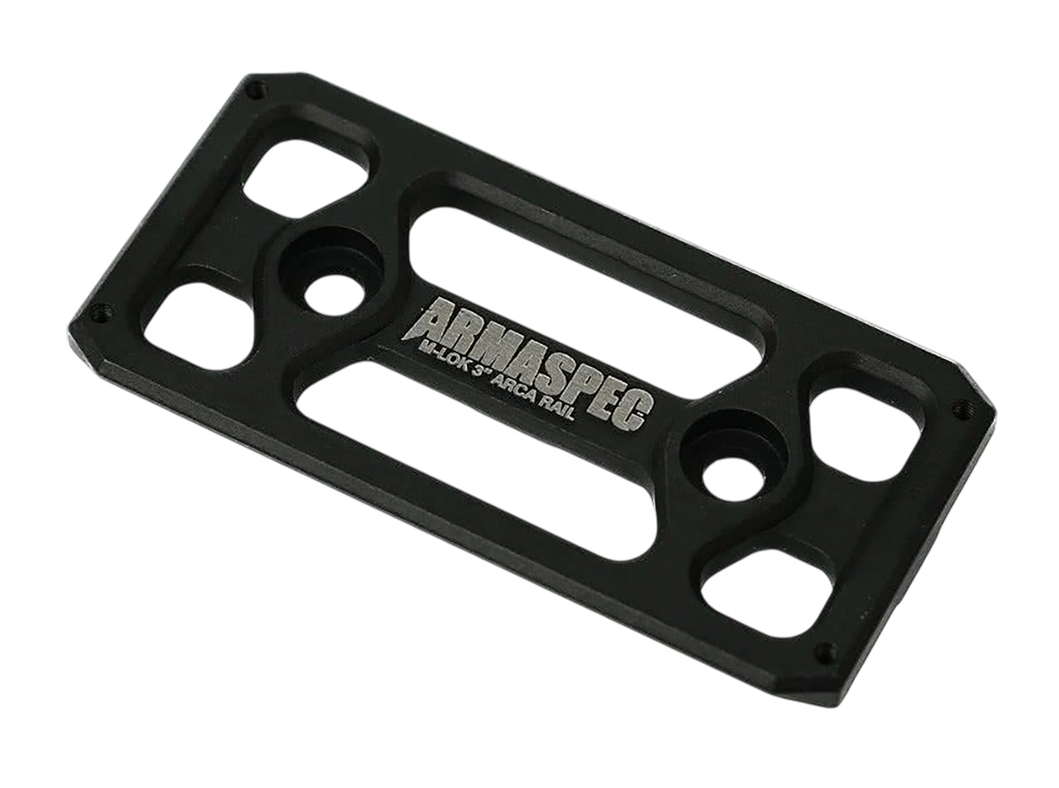 Armaspec ARM621-3 ARCA Rail 3 Slot M-LOK  Black Aluminum Compatible w/ AR-15/10 MLOK Rails