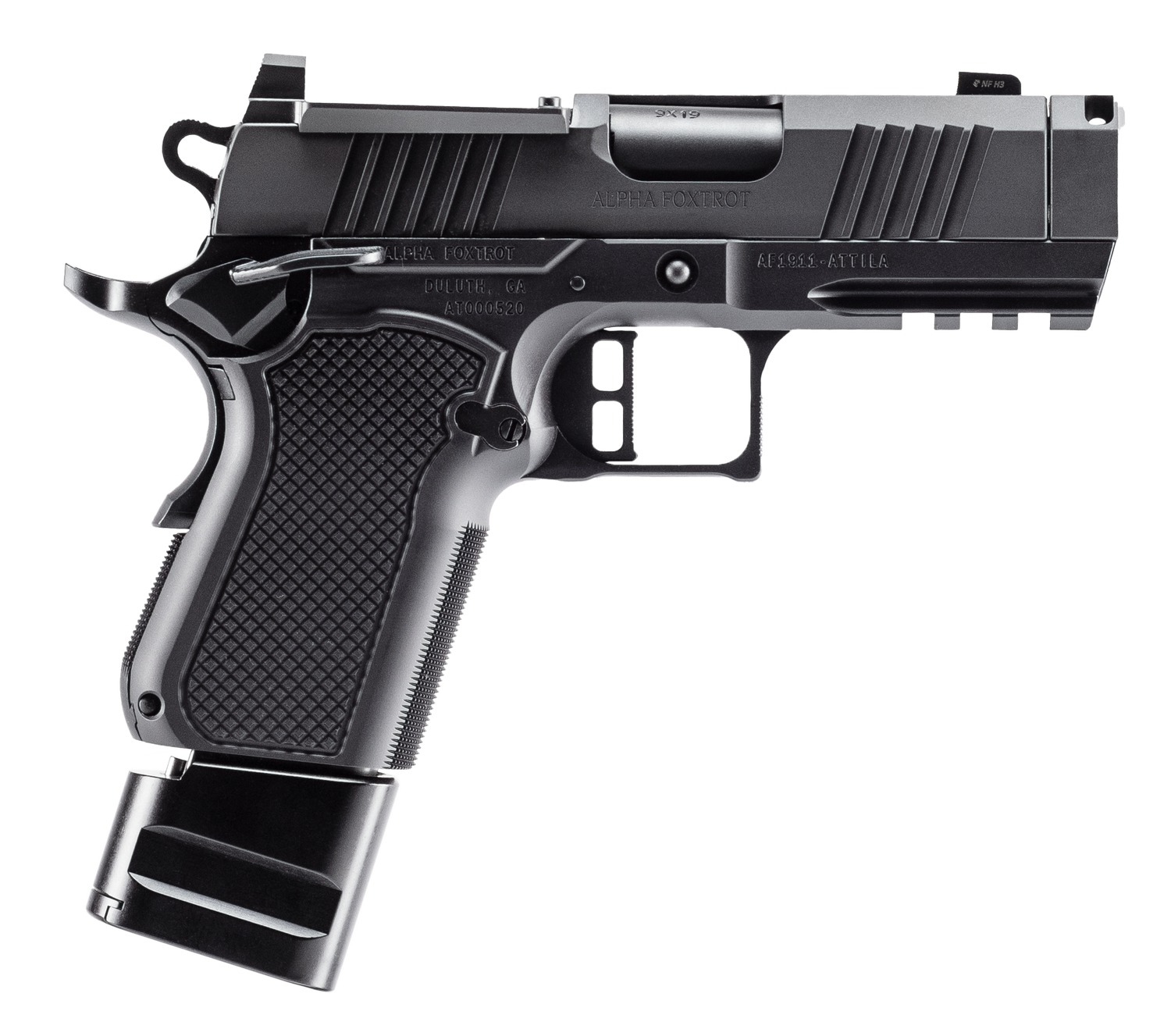 Alpha Foxtrot AF1911 Attila 9mm 3.5" 20-Round DLC Black
