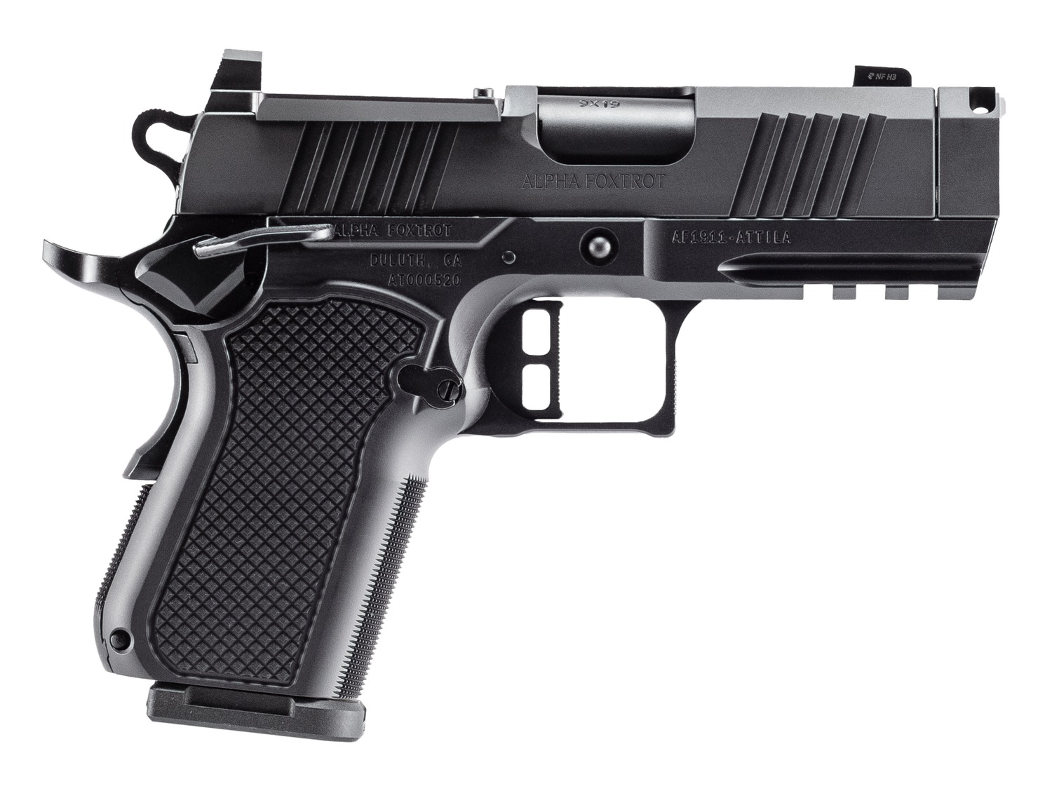 Alpha Foxtrot AF1911 Attila 9mm 3.5" 15-Round DLC Black