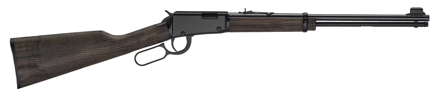 Henry H001GG22 Garden Gun  22 S/L/LR 15/17/21+1 18.50" Blued Round Barrel, Black Aluminum Grooved Receiver, Black Ash Straight Grip Wood Stock