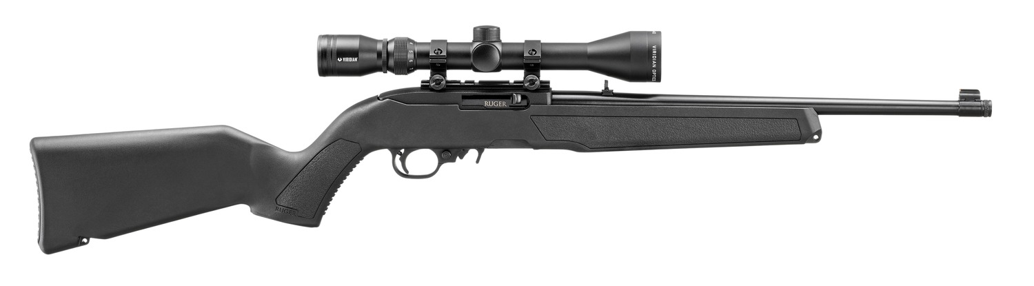 Ruger 32001 10/22 w/Optic 22 LR 10+1 16.40" Satin Black Steel Barrel & Drilled & Tapped Receiver, Black Fixed w/M-LOK Polymer Stock, Viridian EON 3-9x40mm Scope