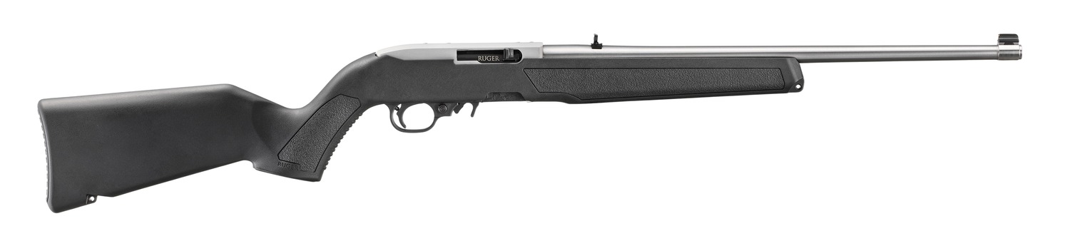 Ruger  10/22  22 LR 10+1 18.50" Satin Stainless Steel Barrel & Drilled & Tapped Receiver, Black Fixed w/M-LOK Polymer Stock