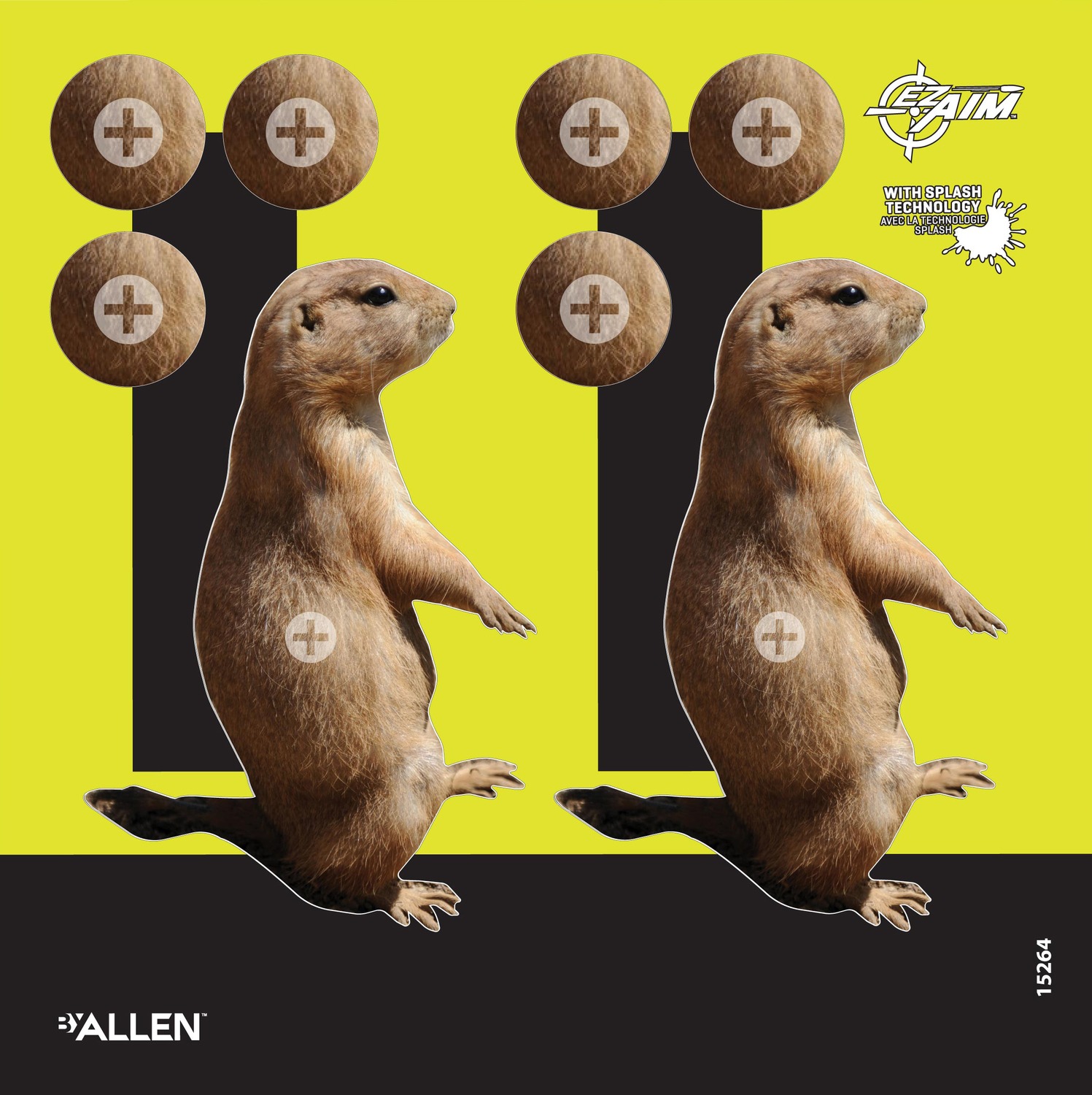 Allen 15264 EZAim SplashTarget Prairie Dog 8x8 6pk - Allen Company