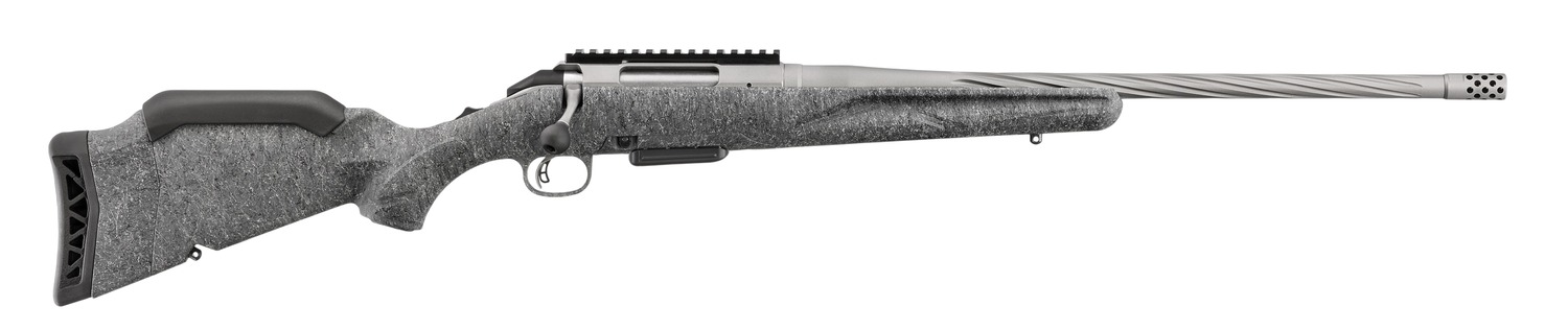 Ruger 46991 American II  350 Legend 5+1 20" Gun Metal Gray Cerakote Spiral Threaded Barrel, Gun Metal Gray Cerakote Alloy Steel Drilled & Tapped Receiver, Gray Splatter Adj LOP Synthetic Stock