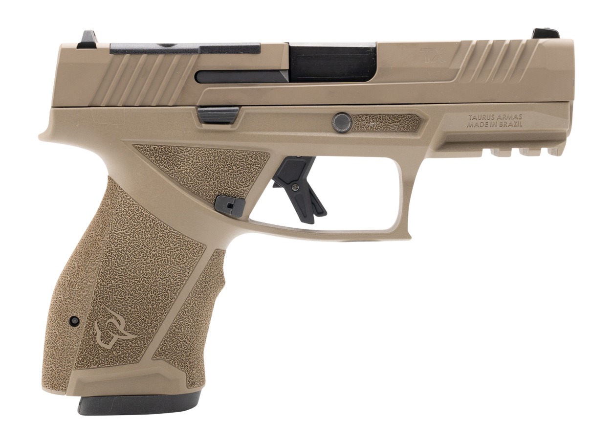 Taurus  TX 9  Compact 9mm Luger 15+1 4" Black Barrel, Flat Dark Earth Alloy Steel Optic Ready/Serrated Slide, Flat Dark Earth Stainless Steel Frame w/Picatinny Rail, Interchangeable Backstrap Grip
