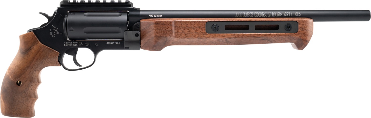 Taurus 2-JHD441013MAG-W Judge  45 Colt (Long Colt)/410 Gauge 5 Shot 13" Matte Black Oxide Picatinny Rail Barrel, Cylinder & Alloy Steel Frame, Walnut Grip