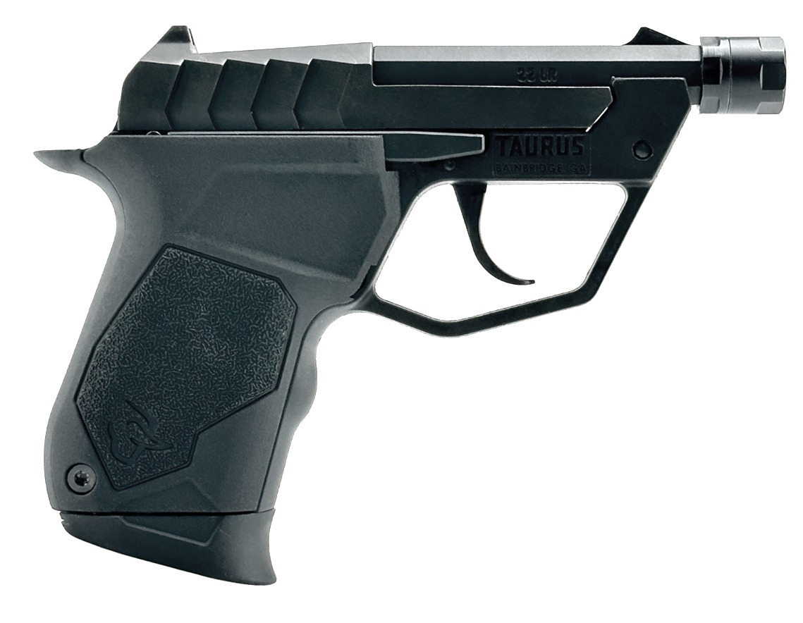Taurus 1-22TUC131-TH 22TUC  Micro Compact Frame 22 LR 9+1 3.10" Black Threaded Barrel, Matte Black Stainless  Steel Slide, Black Polymer Frame