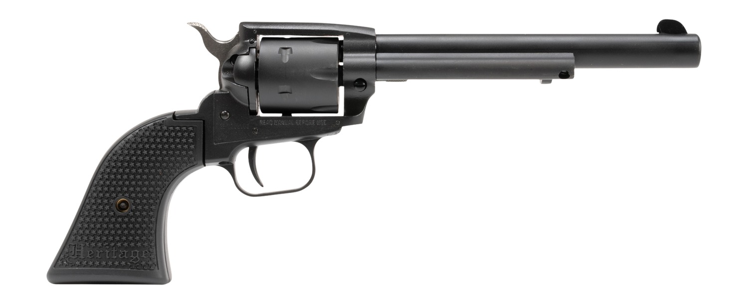 Heritage Mfg SRR32SB6PG Rough Rider  32 H&R Mag 6 Shot 6.50" Overall Satin Black Barrel, Cylinder & Steel Frame, Exposed Hammer