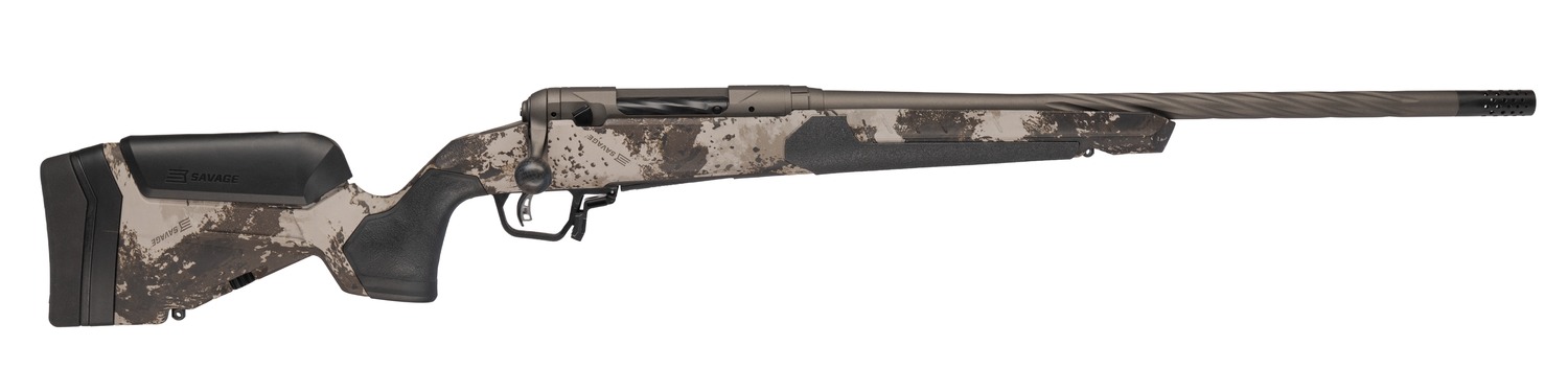 Savage Arms 32614 110 Core Hunter Pro 338 Lapua Mag 5+1 24" Fluted Barrel, Savage Western Camo AccuStock w/AccuFit V2 Synthetic Stock, Right Hand