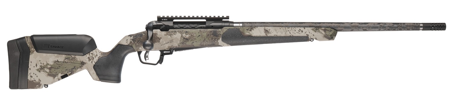 Savage Arms 32716 110 UltraLite Pro Full Size 30-06 Springfield 3+1 20" Carbon Fiber Barrel, Savage Woodland Camo Accufit V2 Synthetic Stock, Right Hand