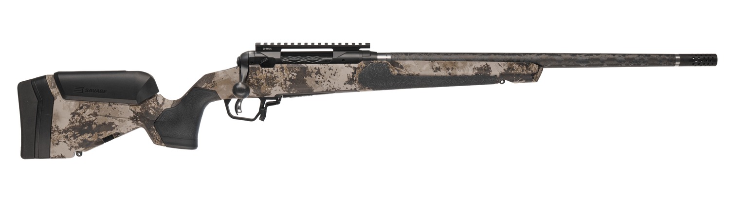 Savage Arms 32751 110 UltraLite Pro Full Size 7mm PRC 3+1 20" Carbon Fiber Savage Barrel, Western Camo Accufit V2 Synthetic Stock, Left Hand