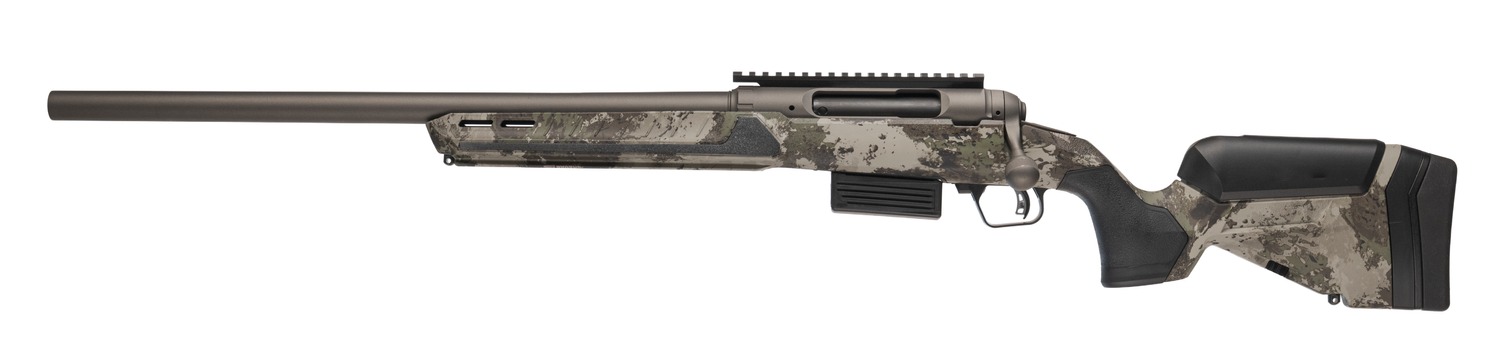 Savage Arms 32806 220 Harvester Full Size 20 Gauge Bolt 2rd 22" Slug Barrel, AccuStock w/AccuFit V2 Savage Woodland Camo Synthetic Stock, Left Hand