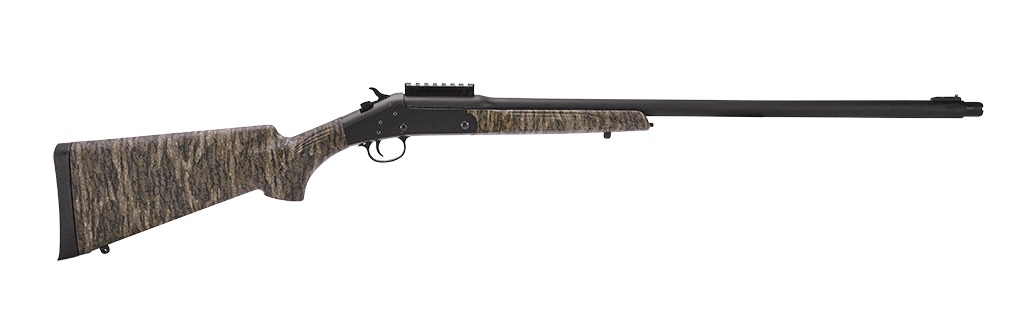 Stevens  301 Turkey Compact 410 Gauge Break Open 3" 1rd Matte Black Single Shot Barrel & Receiver, Mossy Oak Bottomland Synthetic Stock