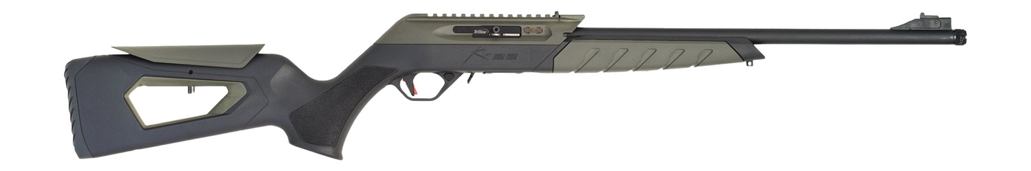 TriStar 60003 KR22  22 LR 10+1 18.60" Black Barrel, Picatinny Rail Receiver, Black/OD Green Skeletonized w/Adj Comb Polymer Stock