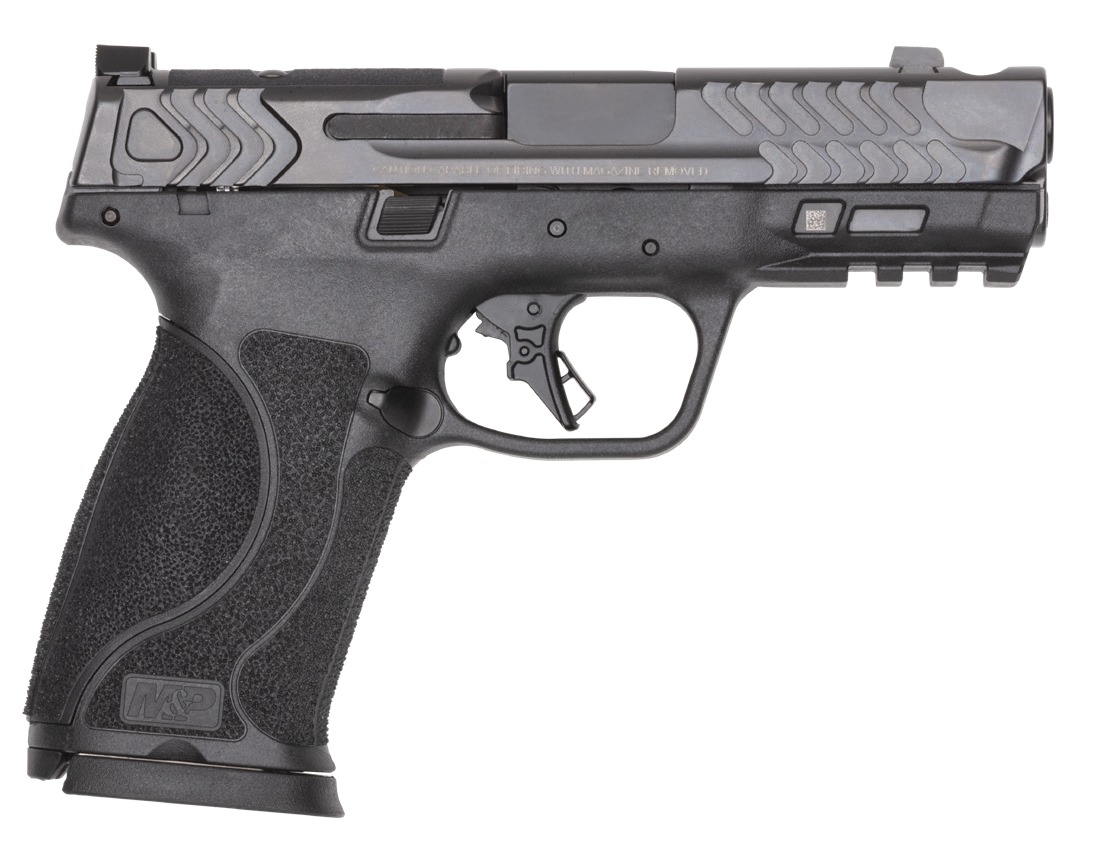 S&W PC M&P 10MM M2.0 Carry Comp Handgun 10mm Auto 15rd Magazines(2) 4 Barrel OR No Thumb Safety Black