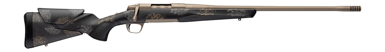 Browning 036142227 X-Bolt 2 Speed HD Full Size 7mm Rem Mag 3+1 26" Smoked Bronze Cerakote Fluted Threaded Barrel, Smoked Bronze Cerakote Steel Drilled & Tapped Receiver, Bronze/Gray Camo w/Black Overm