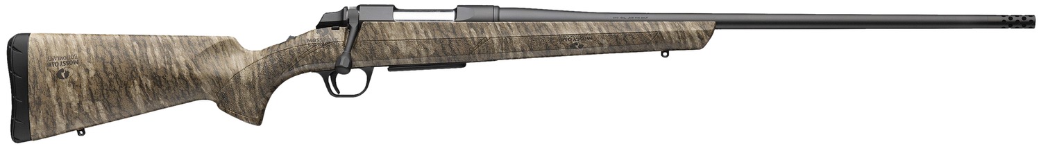Browning 035841298 AB3  7mm PRC 3+1 24" Matte Blued Threaded Sporter Barrel & Steel Drilled & Tapped Receiver, Mossy Oak Bottomland Fixed w/Textured Grip Panels Synthetic Stock, Right Hand