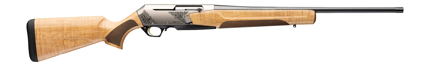 Browning 039035227 BAR MK4 Medallion 7mm Rem Mag 3+1 24" Blued Fluted Barrel, Blued Aluminum Alloy Drilled & Tapped Receiver, Maple Adj Shim Stock