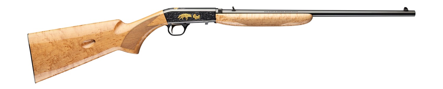 Browning 021051102 SA-22  Full Size 22 LR 10+1 19.38" Blue Polished Steel Barrel, Gray w/Gold Scroll Engraving Steel Receiver, Grade V Birds Eye Maple Fixed Stock, Ambidextrous
