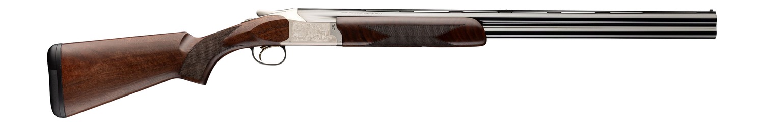 Browning Citori 825 Feather Shotgun 12 ga 28 in Walnut 3in Engrvd Slvr/Blue DS Chokes