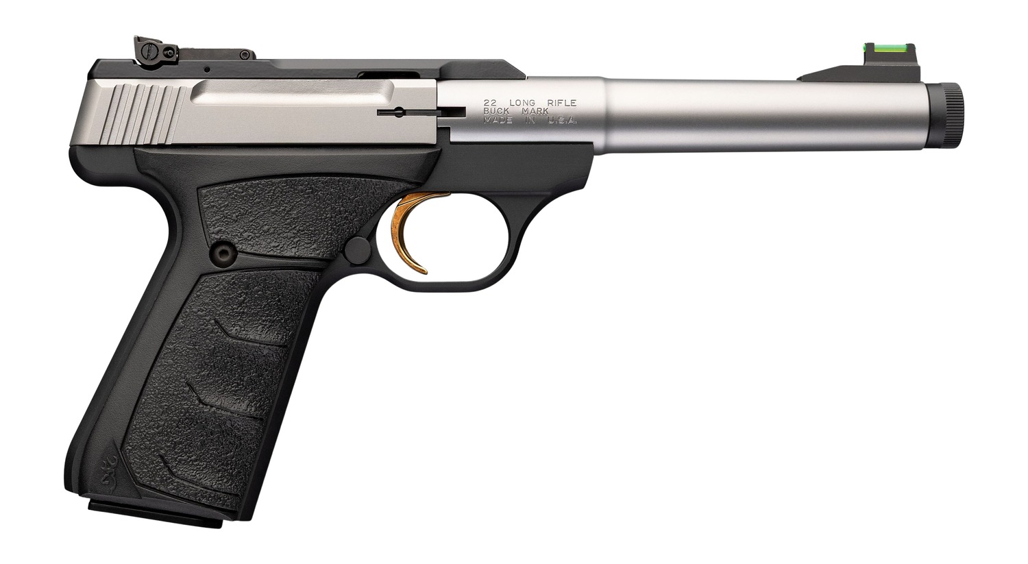 Browning 051616490 Buck Mark Camper SR 22 LR 5.9" Matte Stainless/ Black Frame Semi-Auto Pistol