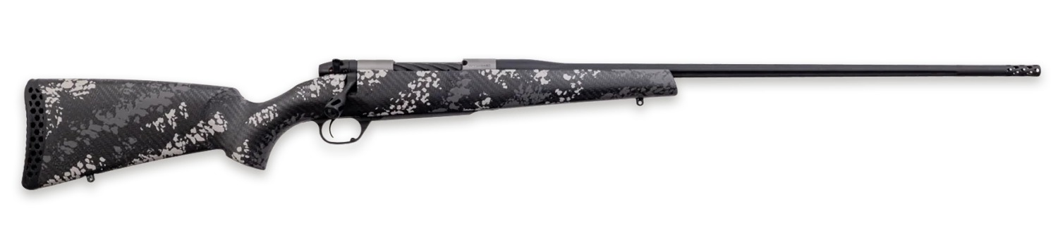 Weatherby MBT20N25RWR4B Mark V Backcountry 2.0 Ti 25 WBY RPM 4+1 22" +2" Graphite Black Cerakote Steel Fluted Threaded Barrel & Titanium Drilled & Tapped Receiver, Carbon Fiber w/Gray & White Sponge A