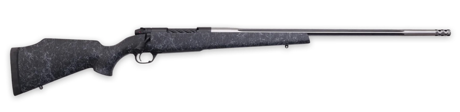 Weatherby MAM01N338WR6B Mark V Accumark Full Size 338 WBY RPM 4+1 24" Spun Stainless w/Graphite Black Cerakote Fluted Threaded Barrel Graphite Black Cerakote Steel Receiver Drilled & Tapped Receiver M