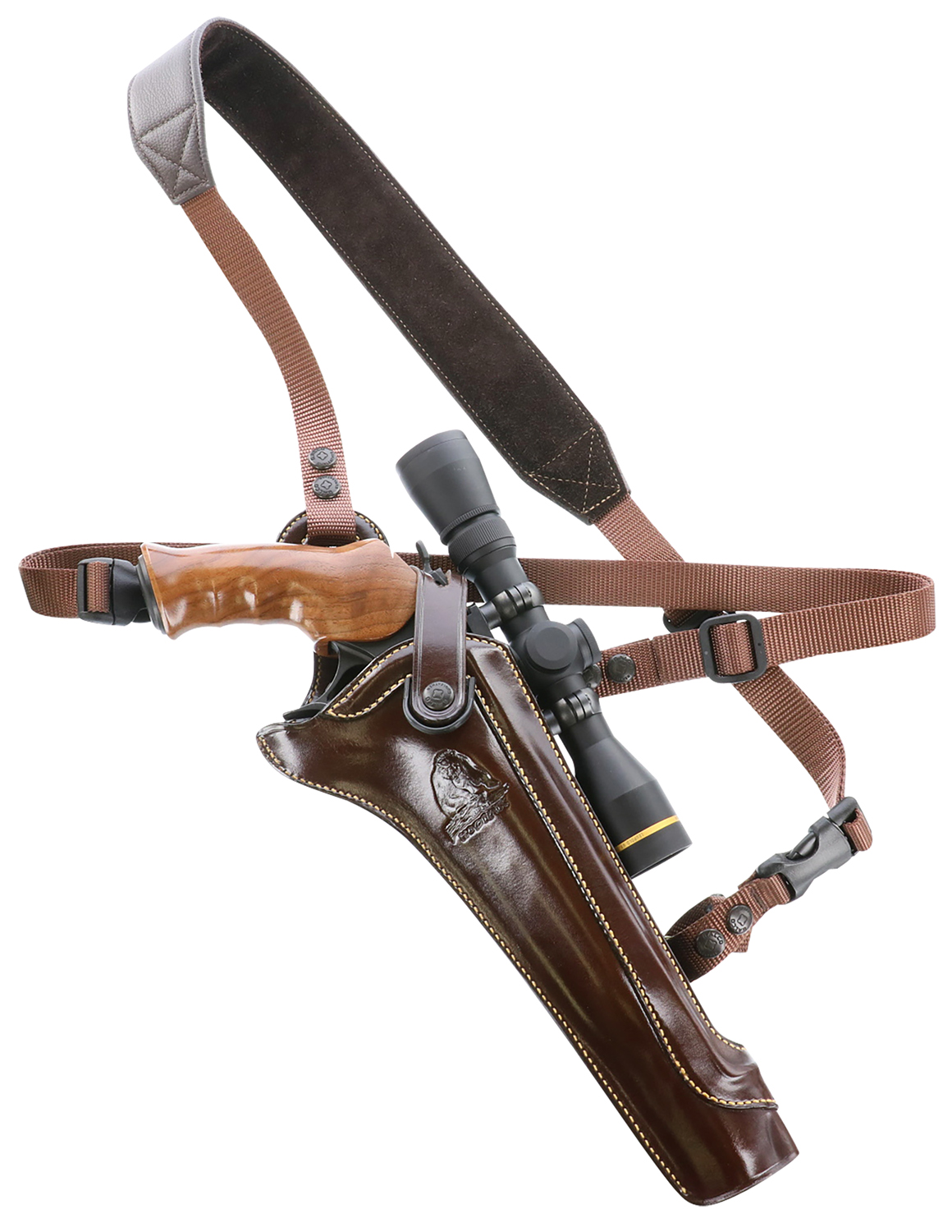 Galco KH130H Kodiak Hunter Chest Holster Havana Leather Right Handed