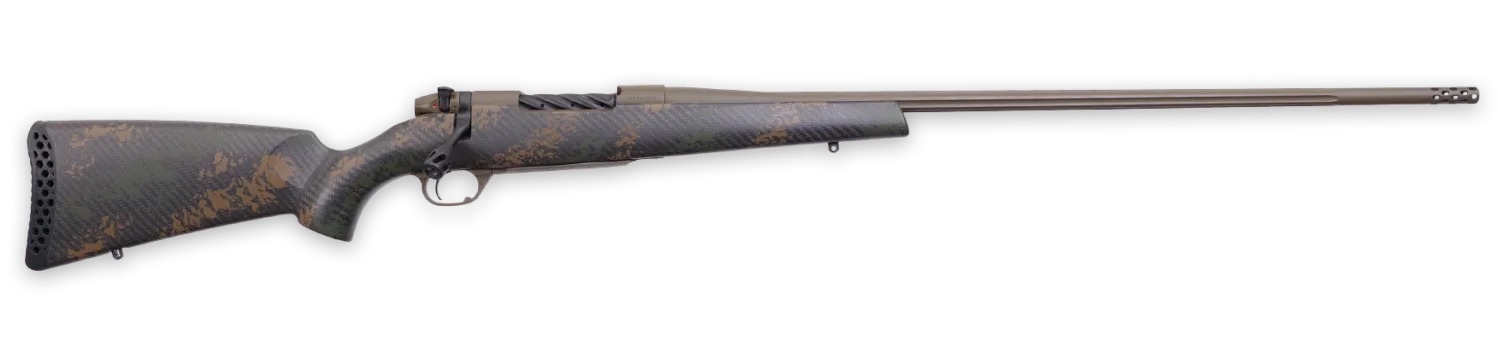 Weatherby MBC20N25CMR4B Mark V Backcountry 2.0 25 Creedmoor 4+1 22" Patriot Brown Cerakote Fluted Threaded Barrel, Steel Drilled & Tapped Receiver, Carbon Fiber w/Brown & Dark Green Sponge Accents Fix