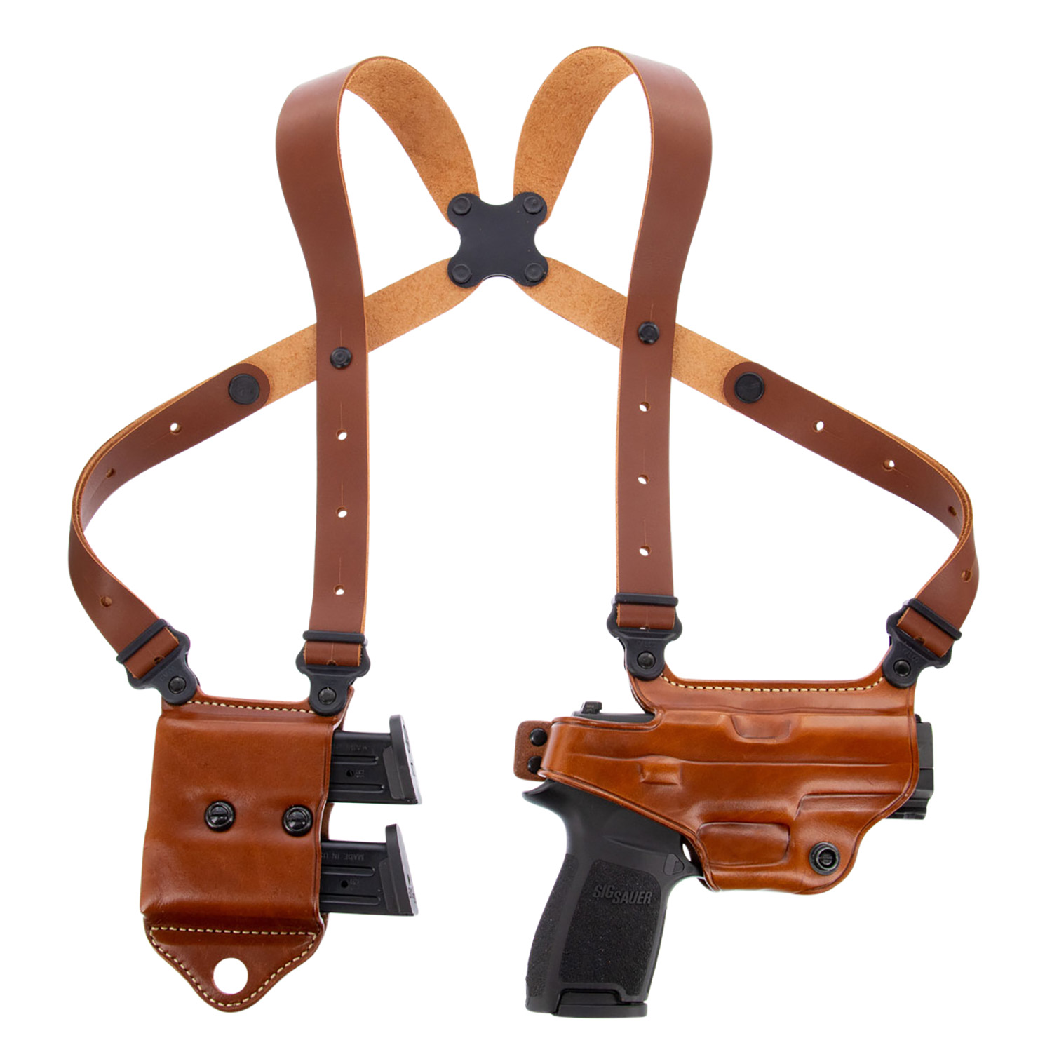 Galco MCII250 Miami Classic II Shoulder Holster Tan Leather Right Hand